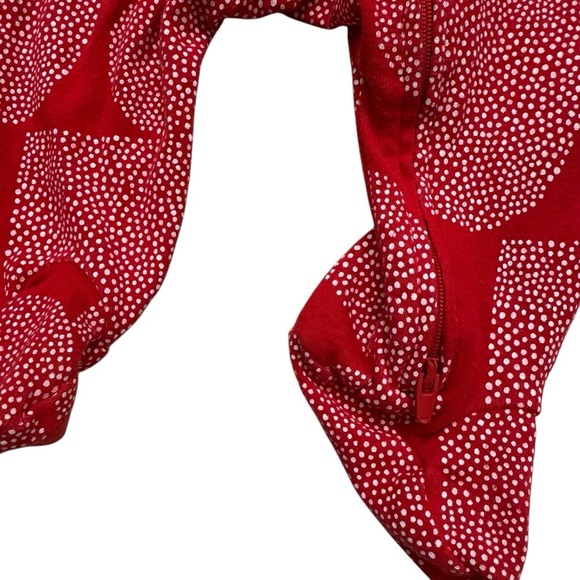 Carter’s Red White Heart Pajama Sleeper 2-way zip Baby Boy Girl 6M - Picture 2 of 4